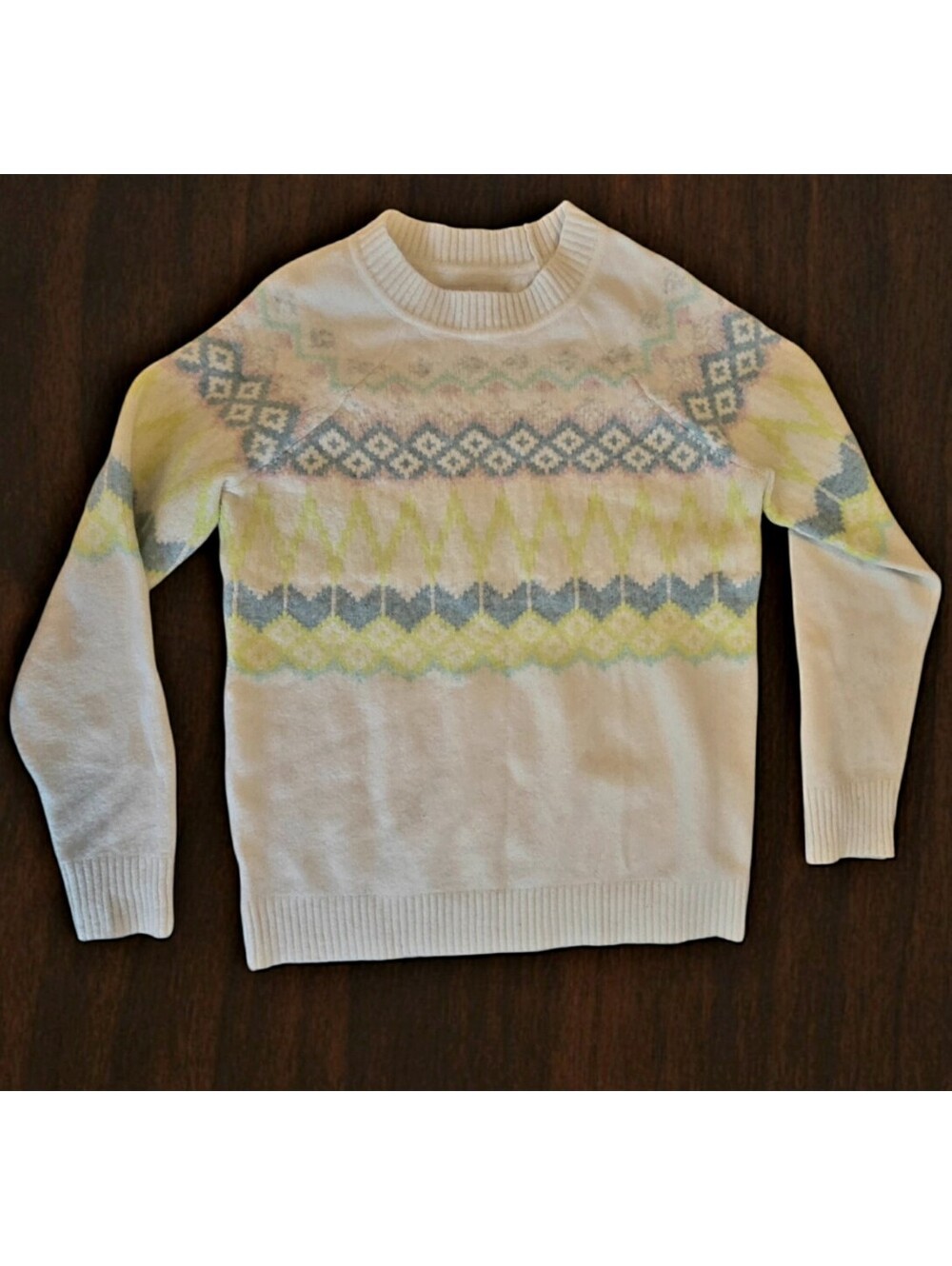 LOFT by Ann Taylor Nordic Fair Isle Knit Sweater Size Med